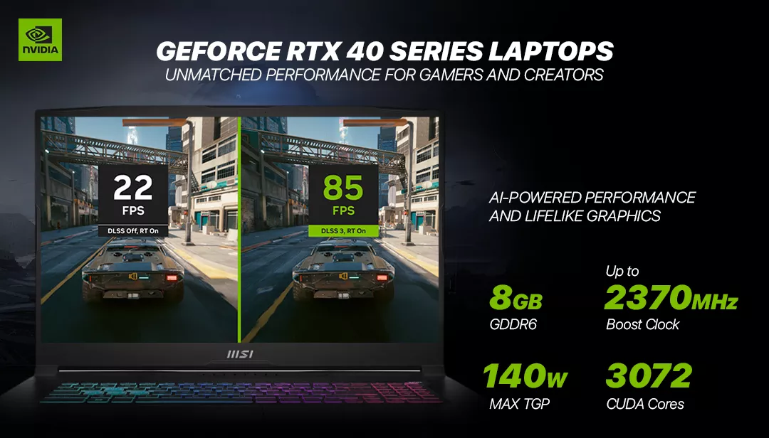 pc portable RTX ON RTX OF DLSS