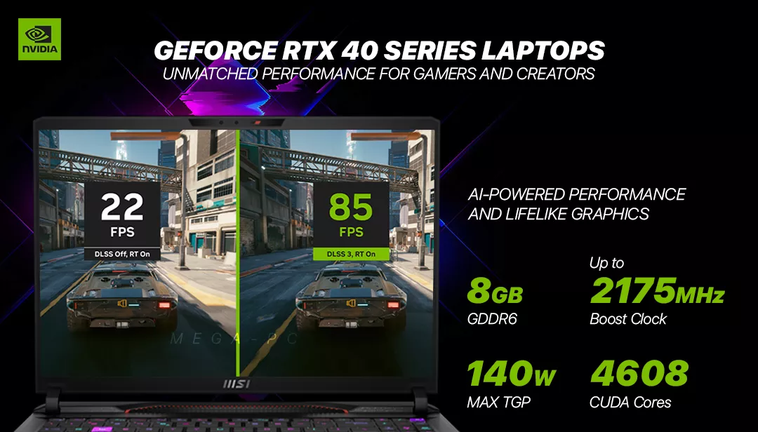 pc portable RTX ON RTX OFF DLSS