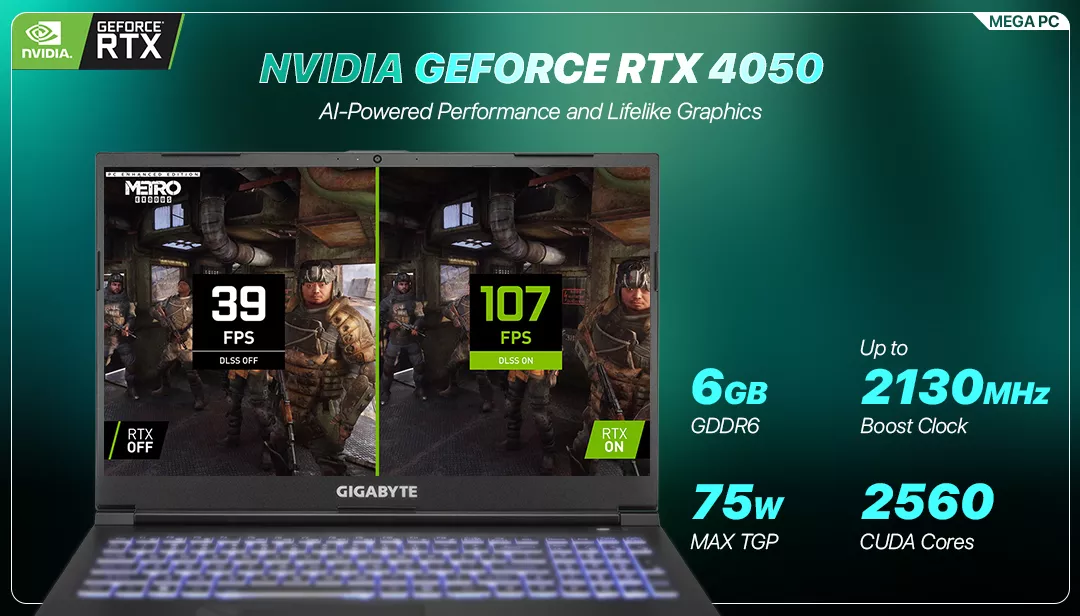 pc portable RTX ON VS RTX OFF DLSS