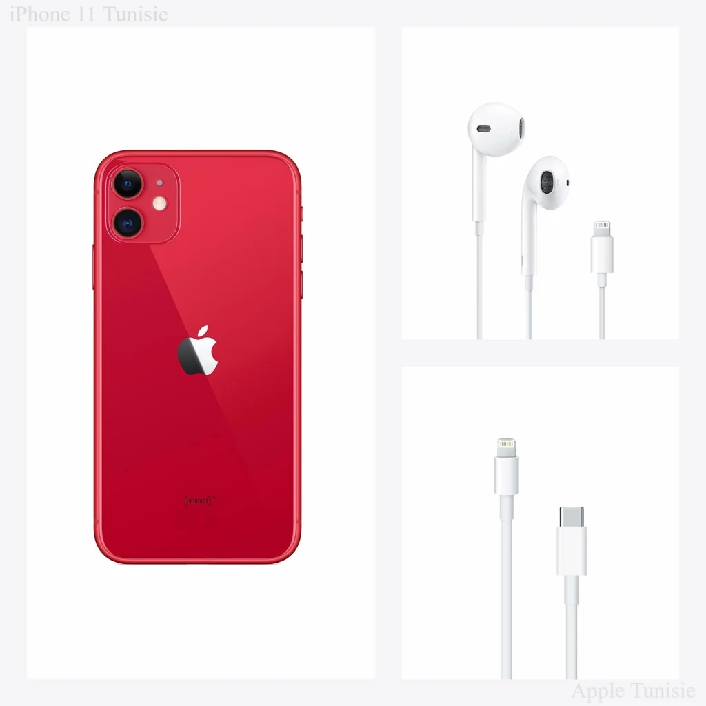iphone 11 rouge avec kit