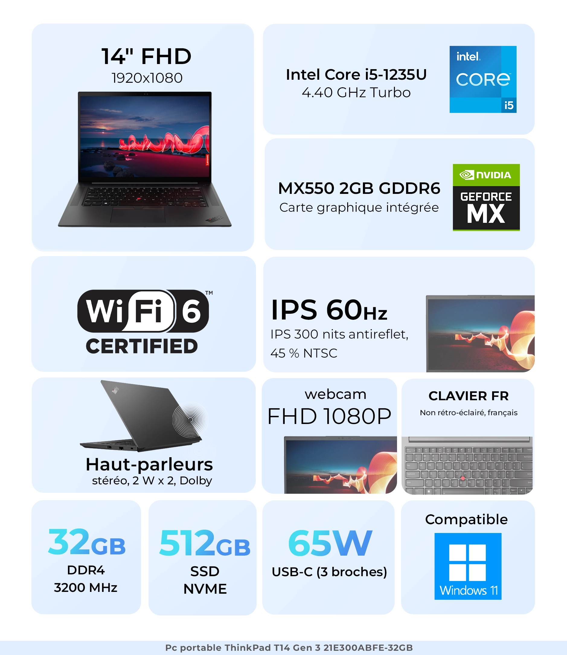 fiche technique pc portable Lenovo ThinkPad E14 Gen 4